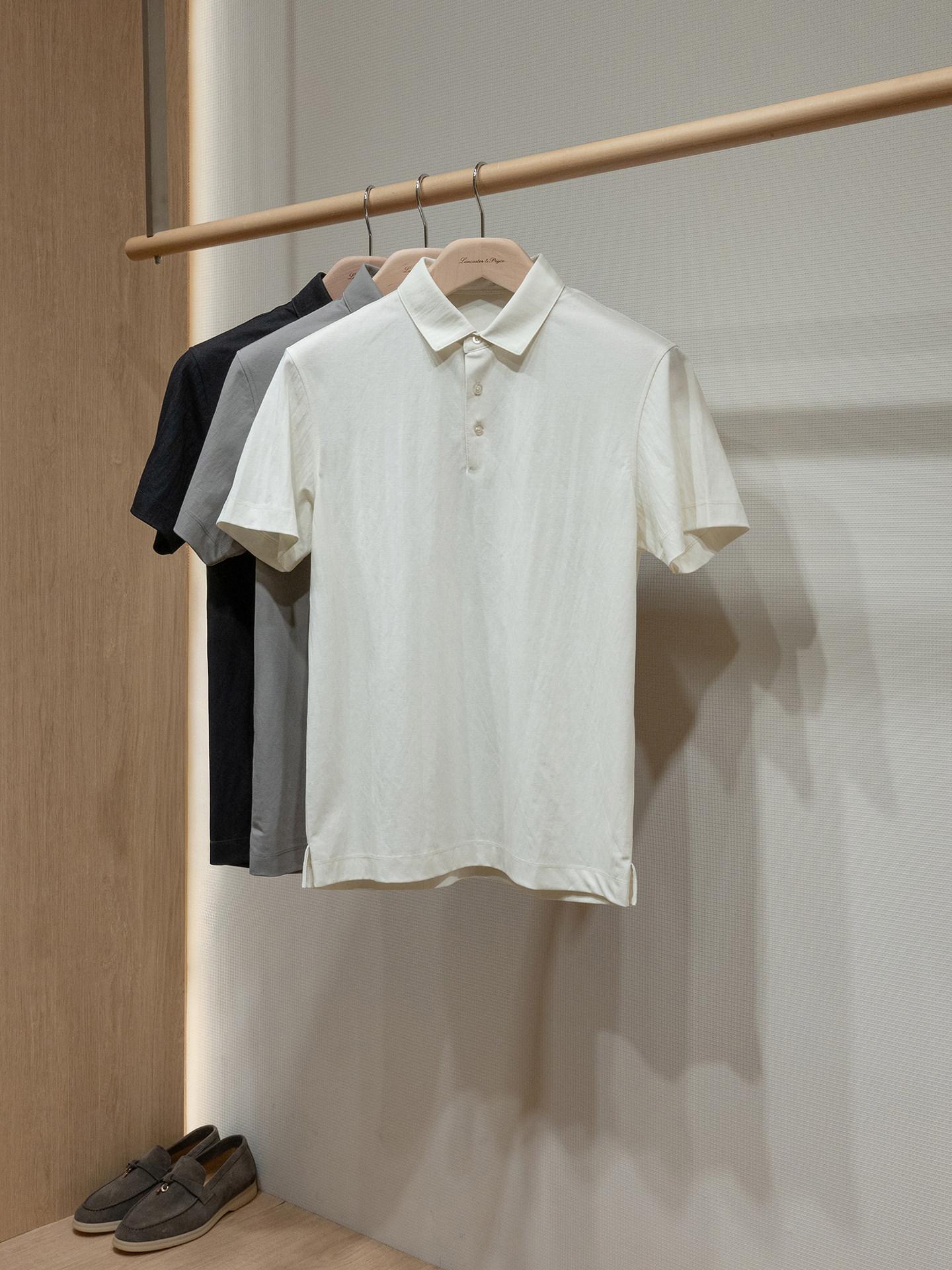 Men'S Polo Formal Wear - Camisa polo de linho e algodão,