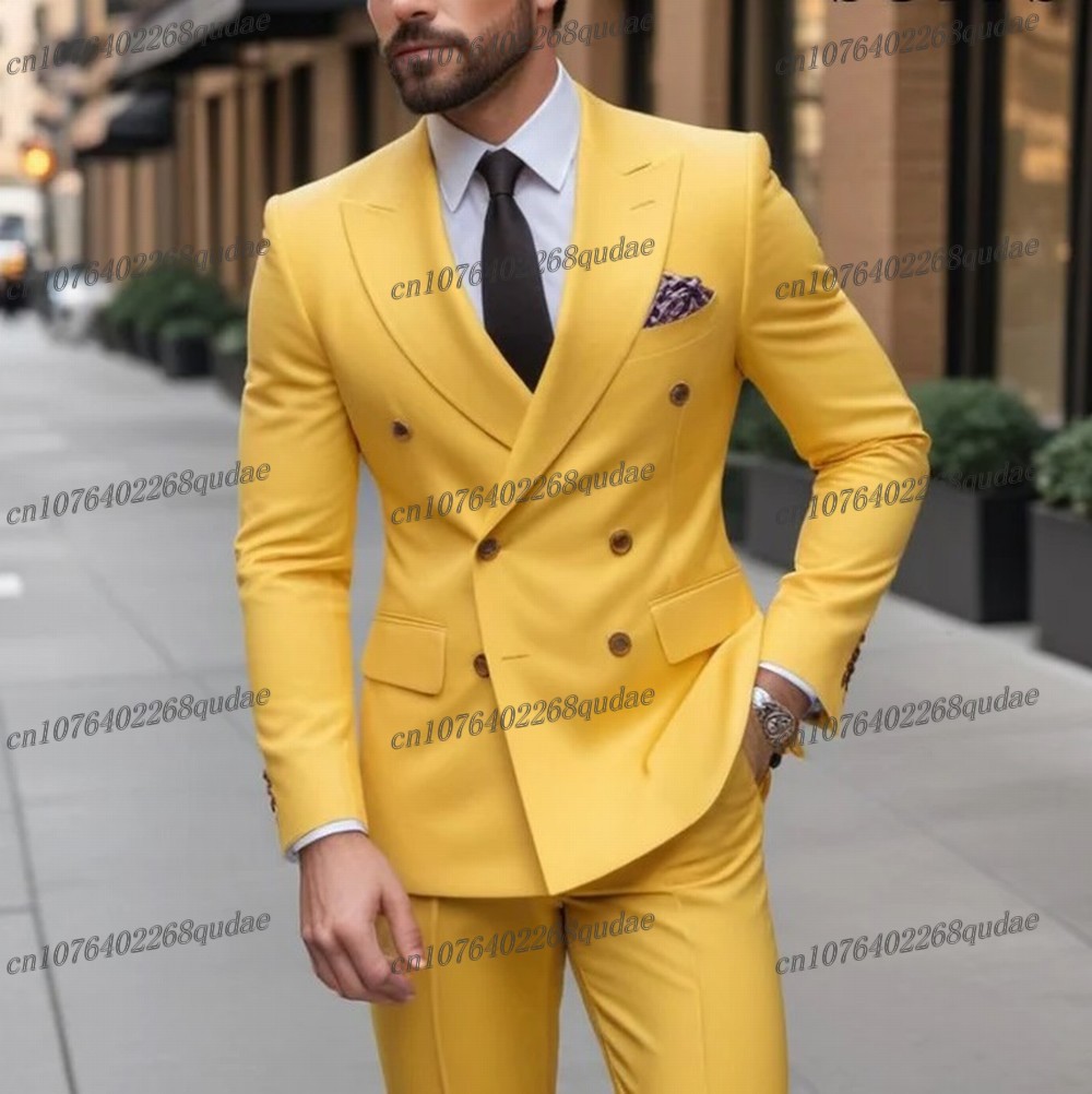 Formal Wear For Men Yellow - Amarelo formal ocasião terno masculino festa