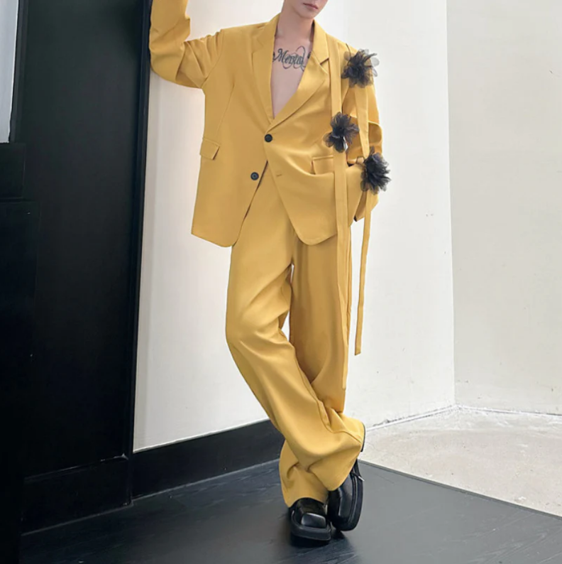 Formal Wear For Men Yellow - Conjunto de Terno Masculino Amarelo 2