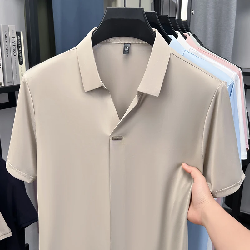 Men'S Polo Formal Wear - Camisa social masculina de manga curta