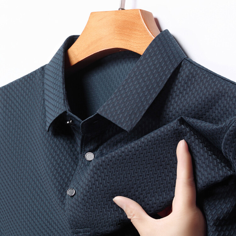 Camisa Polo de Algodão Premium - Men'S Polo Formal Wear avaliação e preço