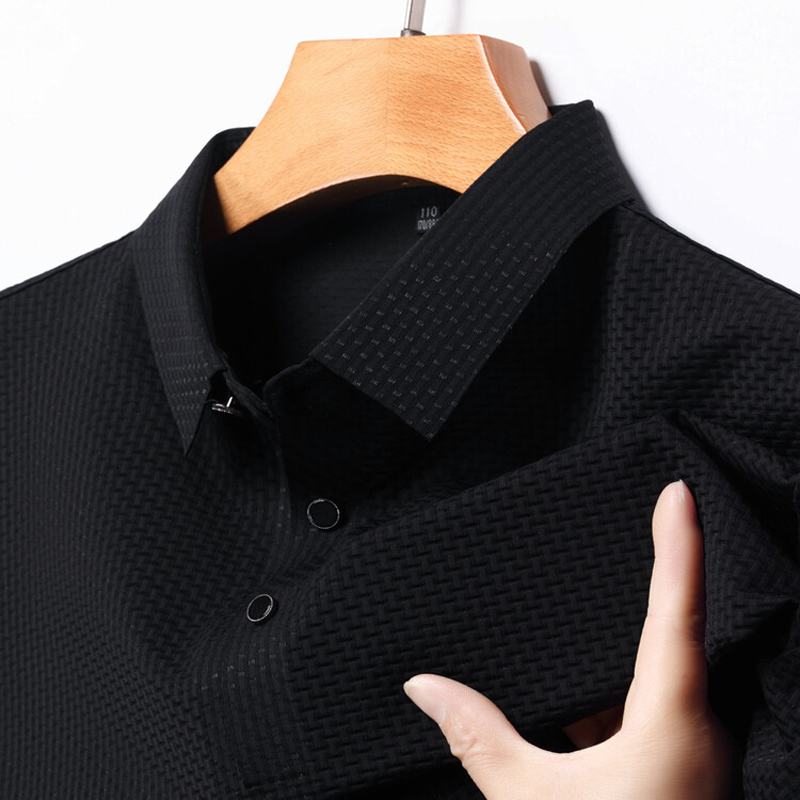 Camisa Polo de Algodão Premium - Men'S Polo Formal Wear avaliação e preço