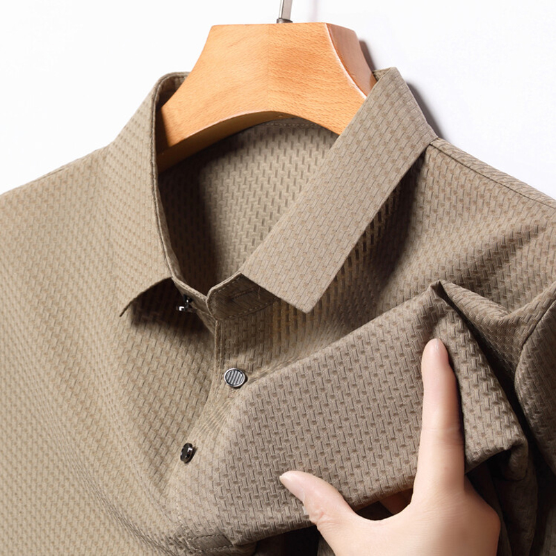Camisa Polo de Algodão Premium - Men'S Polo Formal Wear avaliação e preço