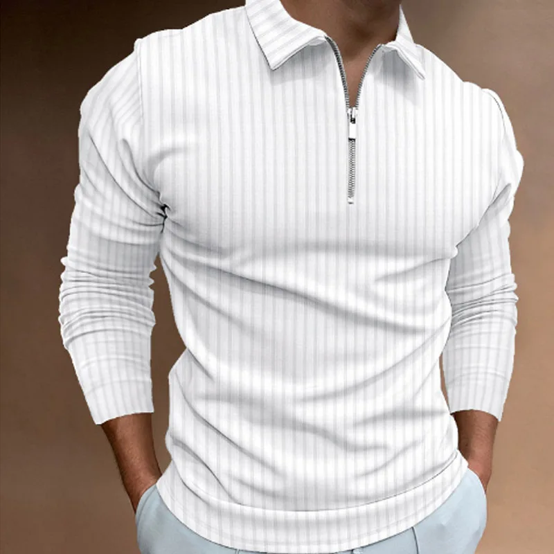 Camisa Polo Listrada de Manga  - Men'S Polo Formal Wear avaliação e preço
