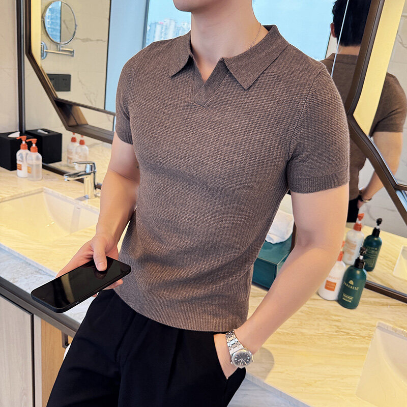 Suéter masculino de malha jacq - Men'S Polo Formal Wear avaliação e preço