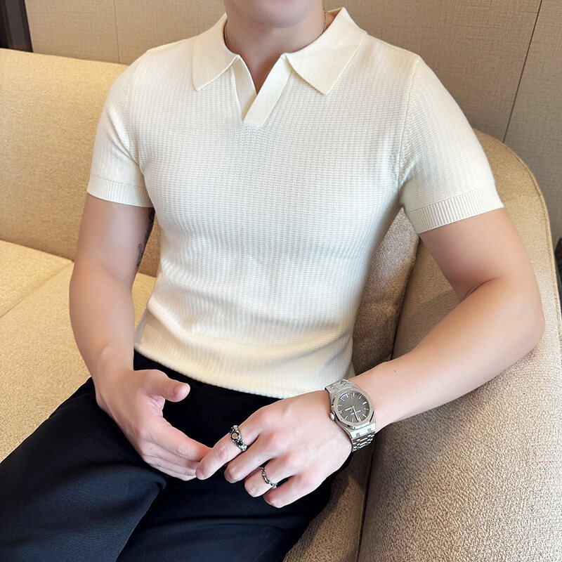 Suéter masculino de malha jacq - Men'S Polo Formal Wear avaliação e preço