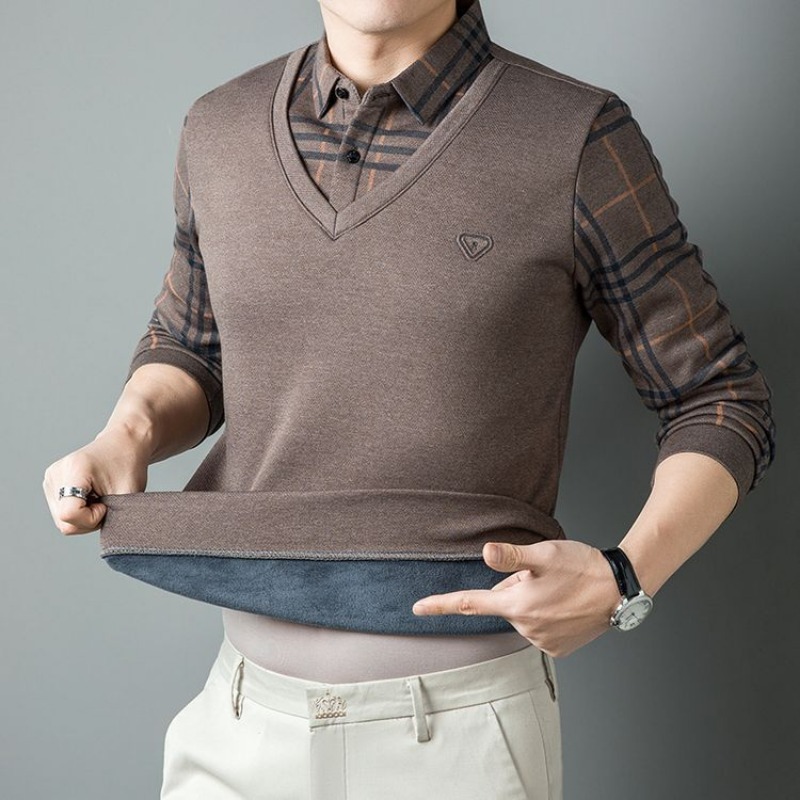 Homens falsos duas peças polo  - Men'S Polo Formal Wear avaliação e preço
