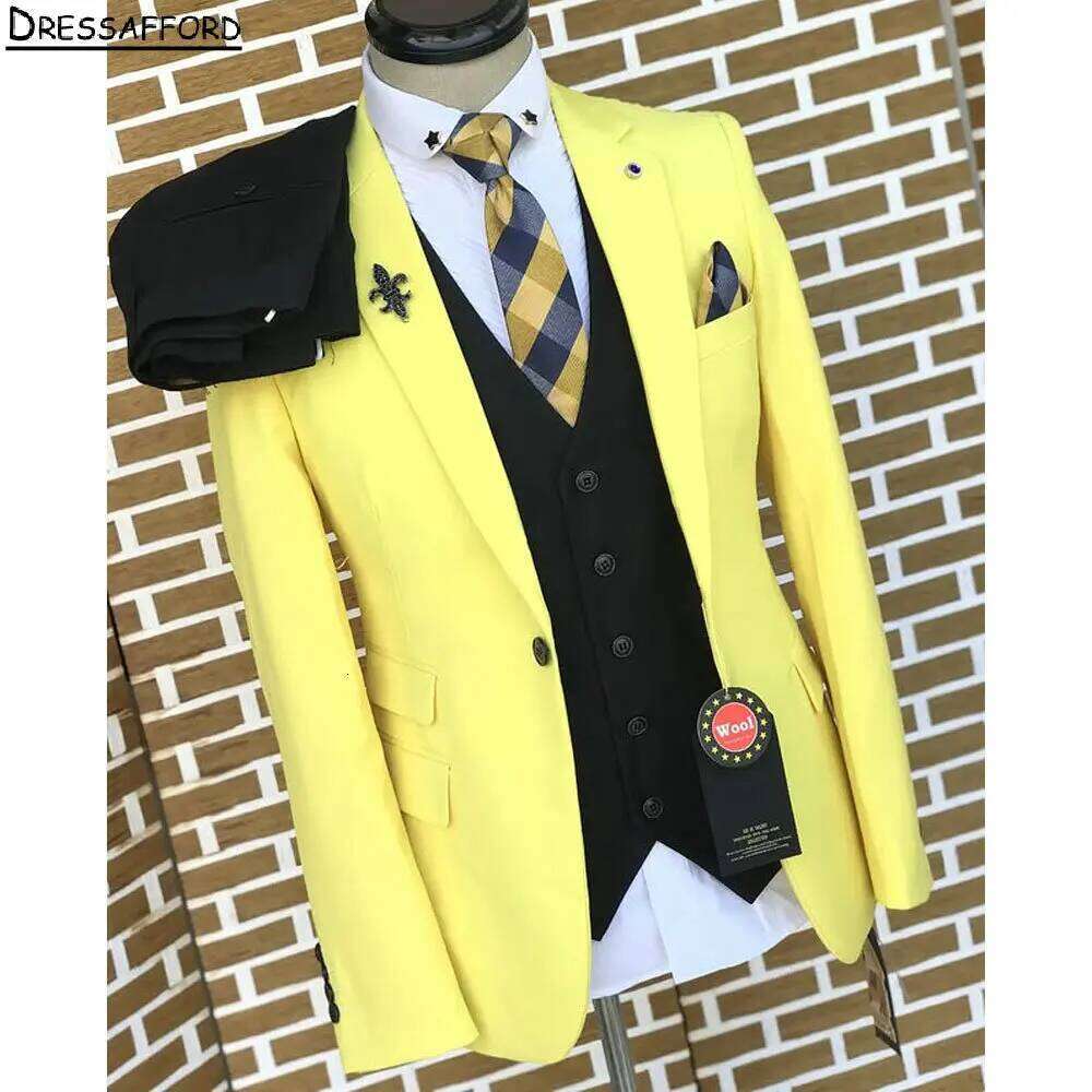 Ternos Elegantes Amarelos para - Formal Wear For Men Yellow avaliação e preço